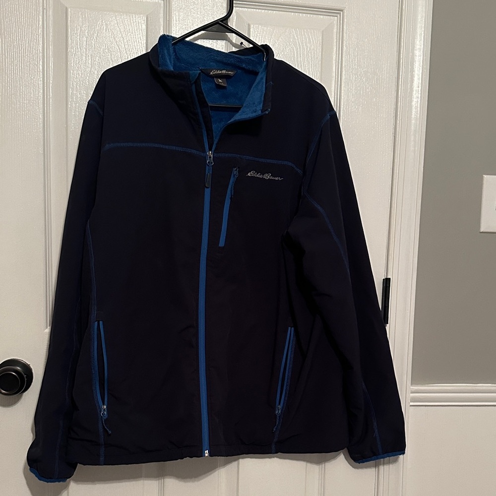 Eddie Bauer Men's Navy and Blue Performance Jacket